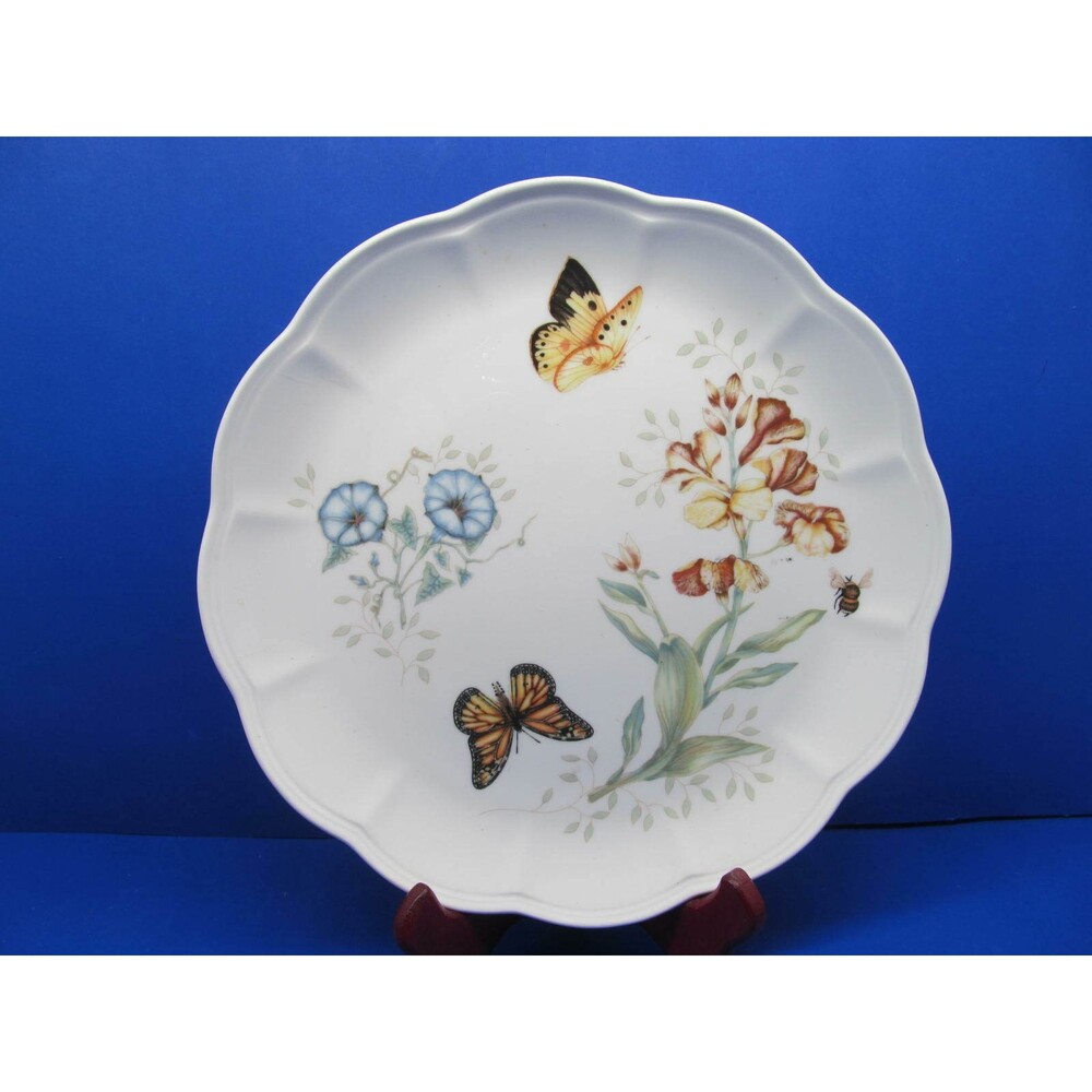 Lenox Butterfly Meadow Monarch 10 3/4"  Dinner Plate Scalloped Edge